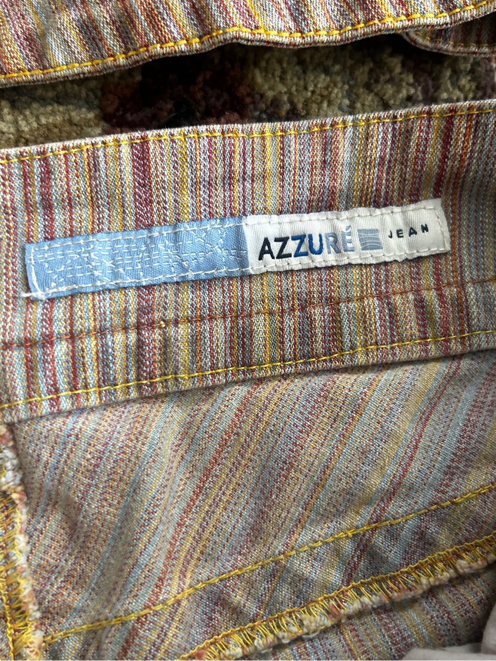 Vintage Y2K Azzure Love Life Denim Set Low Rise Jeans Fitted Crop Jacket M 30x36 - Picture 2 of 16